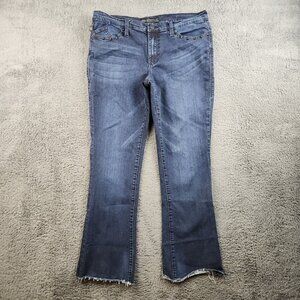 Rock & Republic Bootcut Jeans Women Size 16 Dark Blue Mid Rise Stretch Kassandra